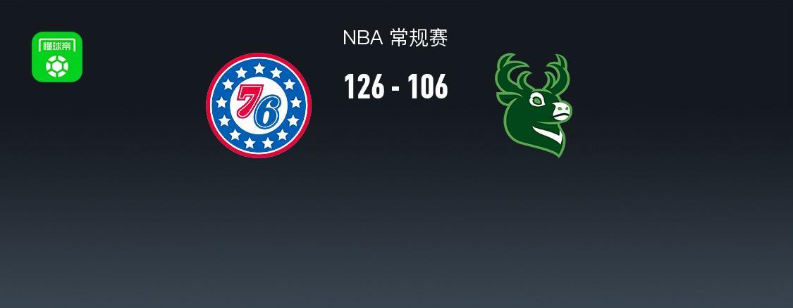 开云线上入口-NBA战报：76人126-106雄鹿，科马克-瑞安22分